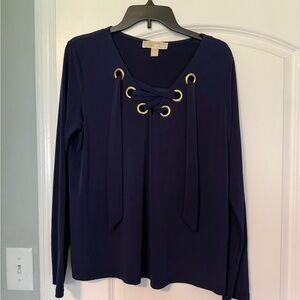 Navy Long Sleeve Top